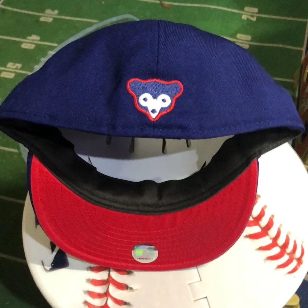 Chicago Cubs MLB Vintage Cubbies Cooperstown Logo Fitted Wool Hat Cap size 7 1/2 - Picture 2 of 2